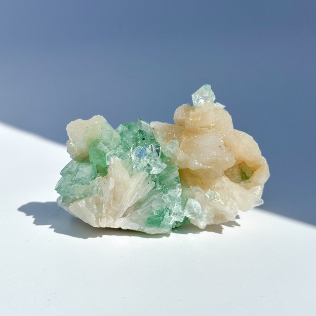 グリーンアポフィライト＆スティルバイト 78◇ Green Apophyllite & Stilbite ◇天然石・鉱物・パワーストーン