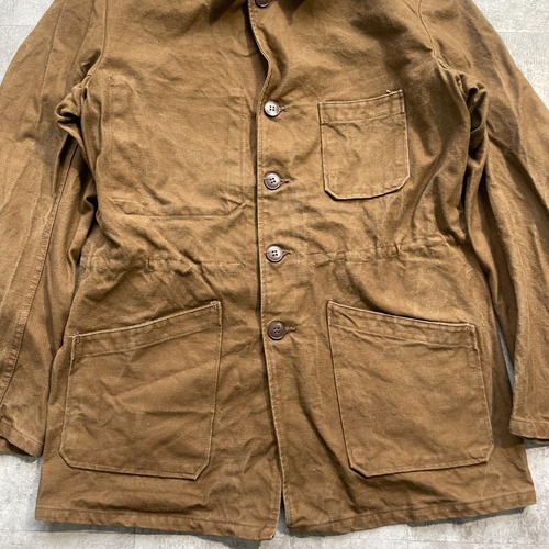 50-60s AU FUSIL 刺繍タグ ブラウン フレンチワークジャケット 詳細写真9