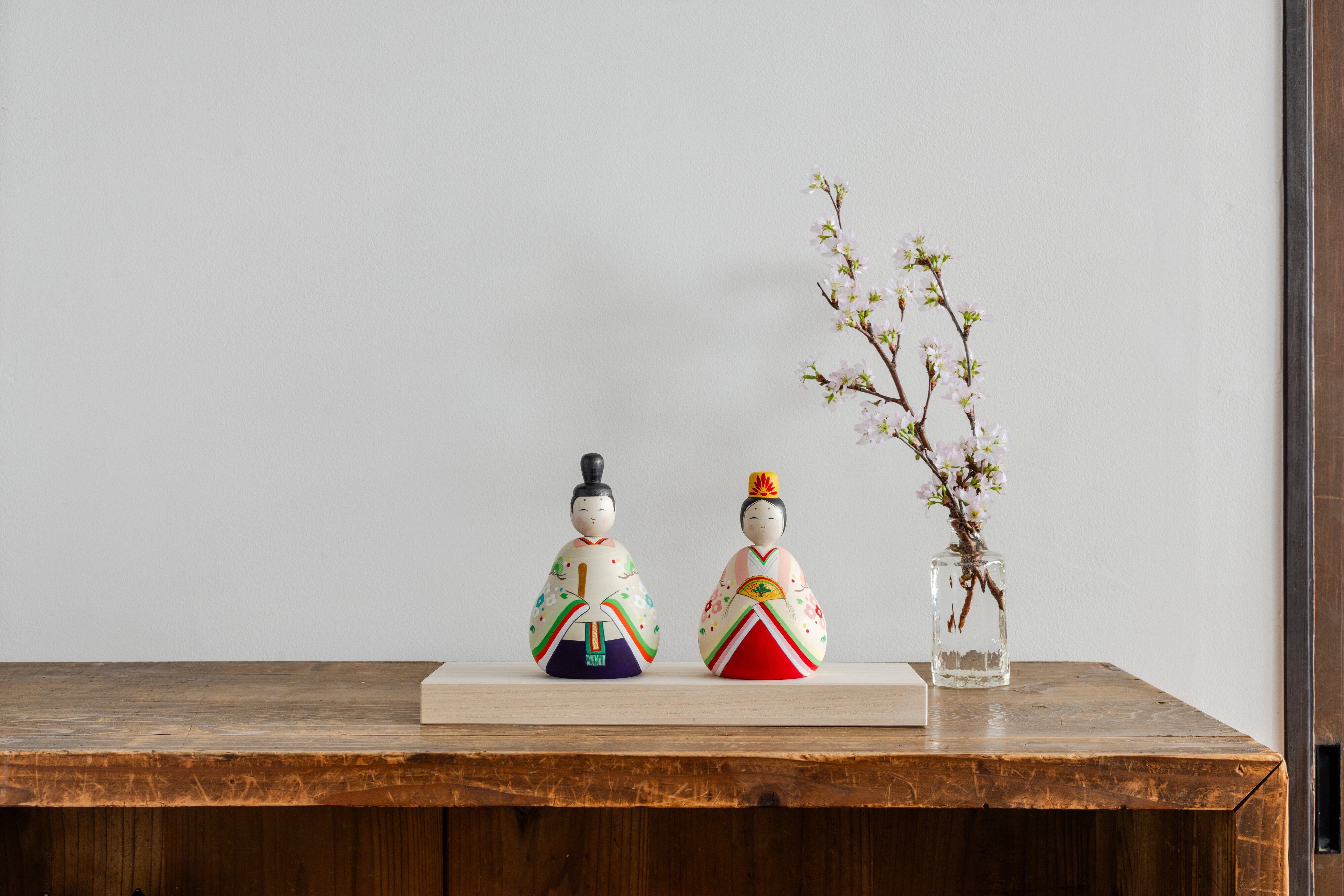 桜井こけしのひいな】座雛 こけし模様 | koshiki shop