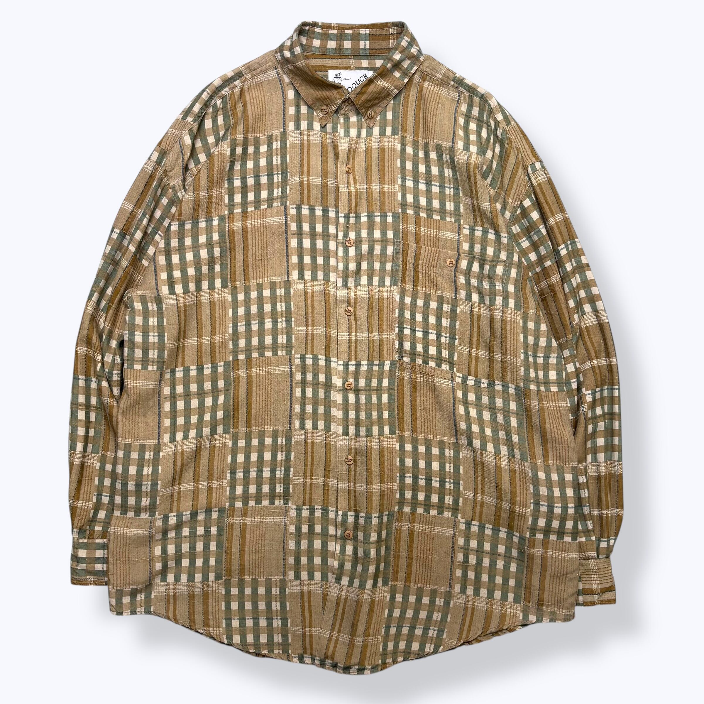 90s CROSSROADS FAT Corduroy Zipup Shirts 【L】 90年代 コーデュロイ