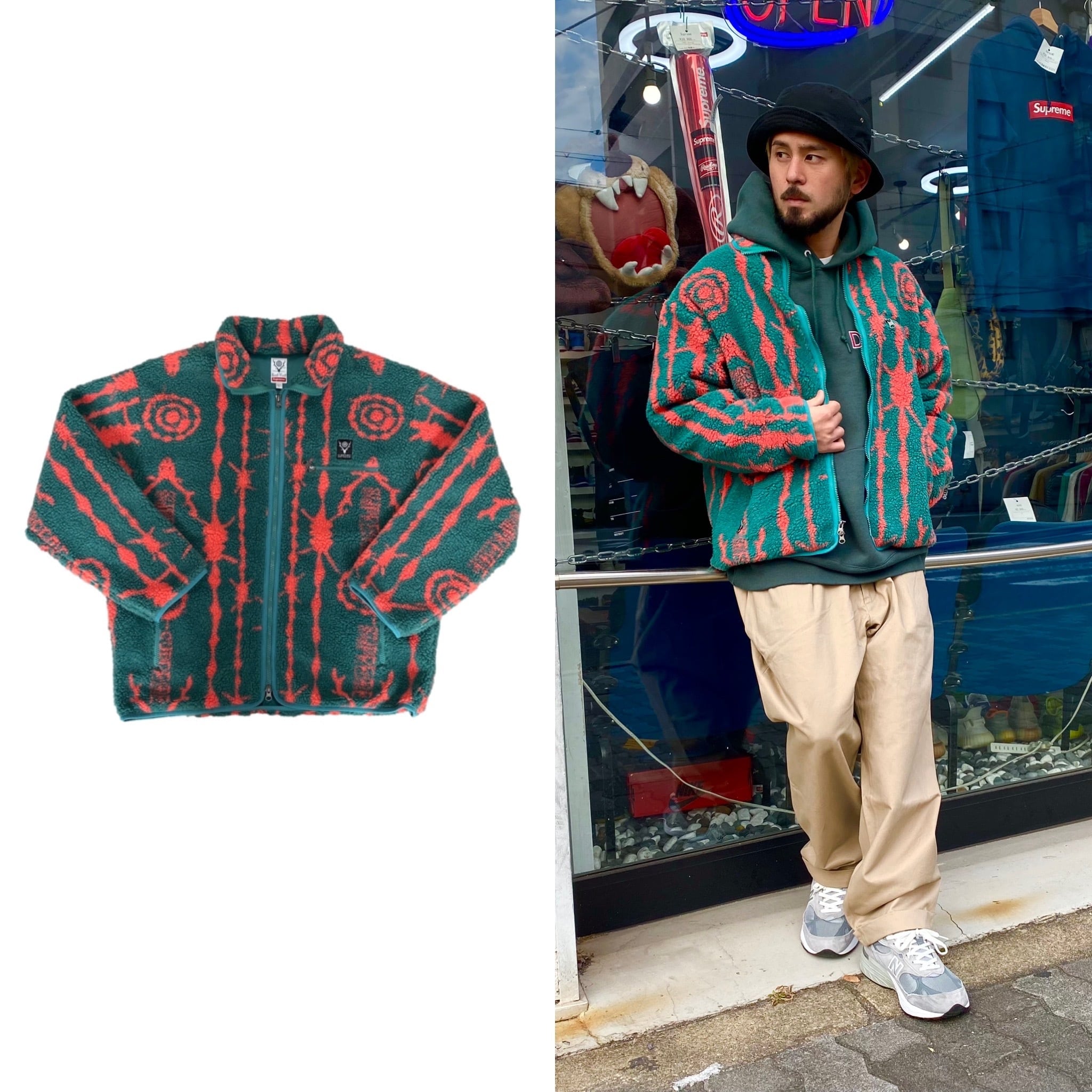 Supreme® SOUTH2 WEST8 Fleece Jacketカラーブラック