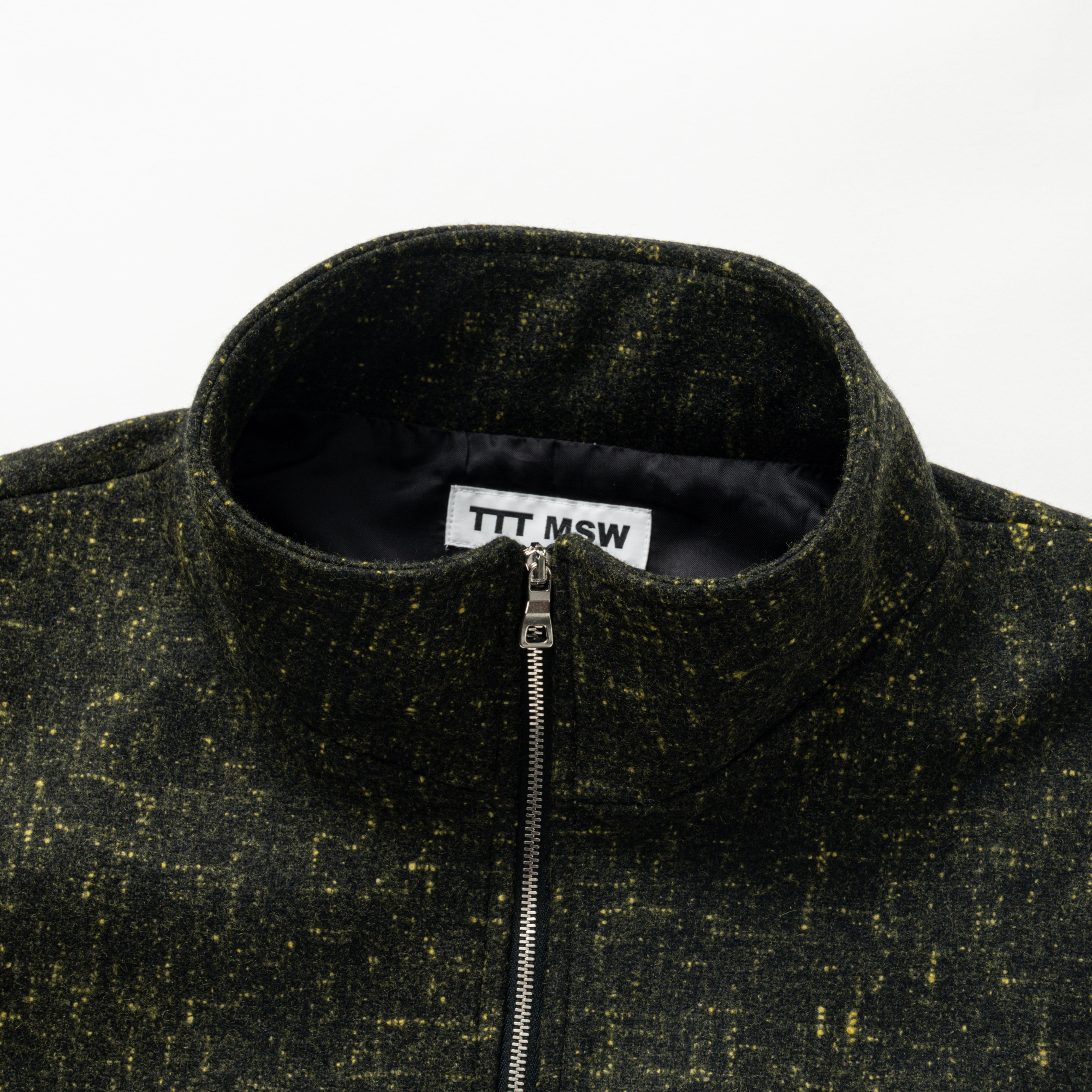 Wool cashmere stand collar blouson（GREEN） | TTTMSW