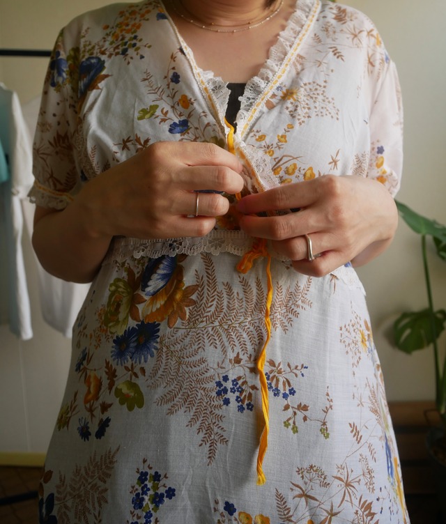 70s-80s Vintage "Bel Amy" Floral Print Maxi Dress