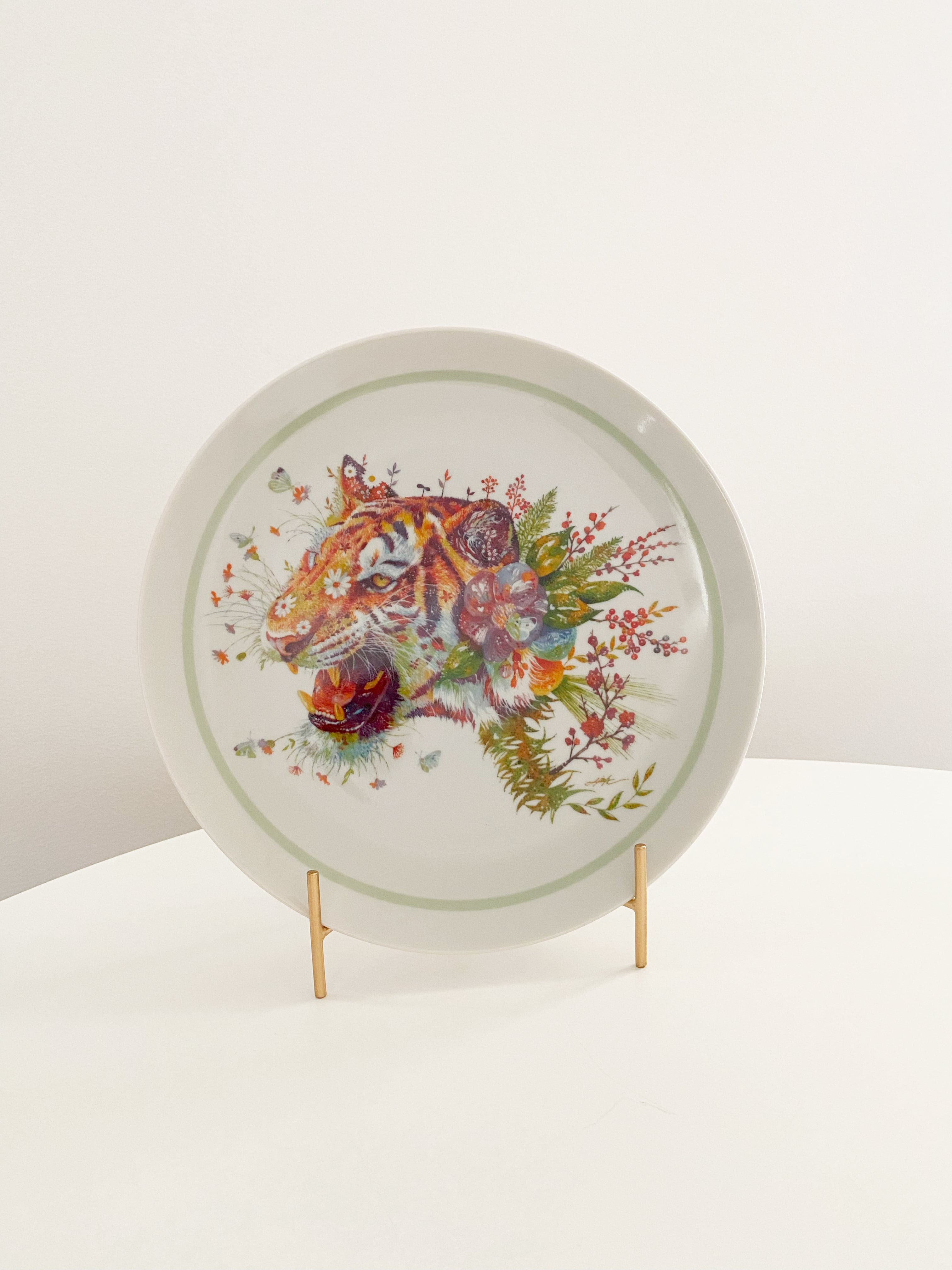 TAKEDA HIROKI】タケダヒロキ 九谷焼8寸プレート -虎の舞- | bpbp