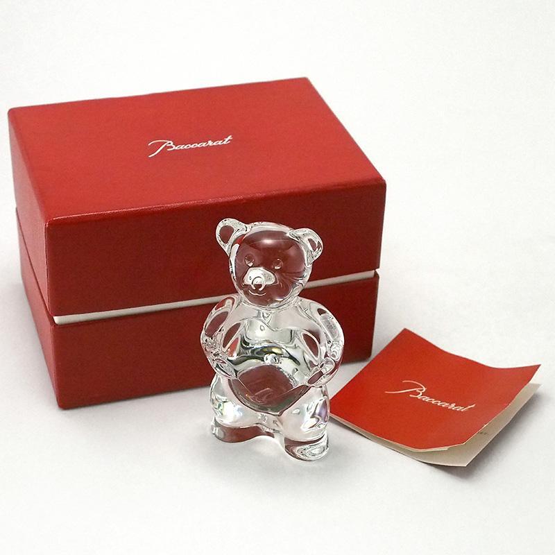 未使用　Baccarat 　クリスタル クマ　テディベア　フィギュリン　 熊 バカラ Baccarat クリスタル フィギュリン テディベア クマ | 質ミウラ