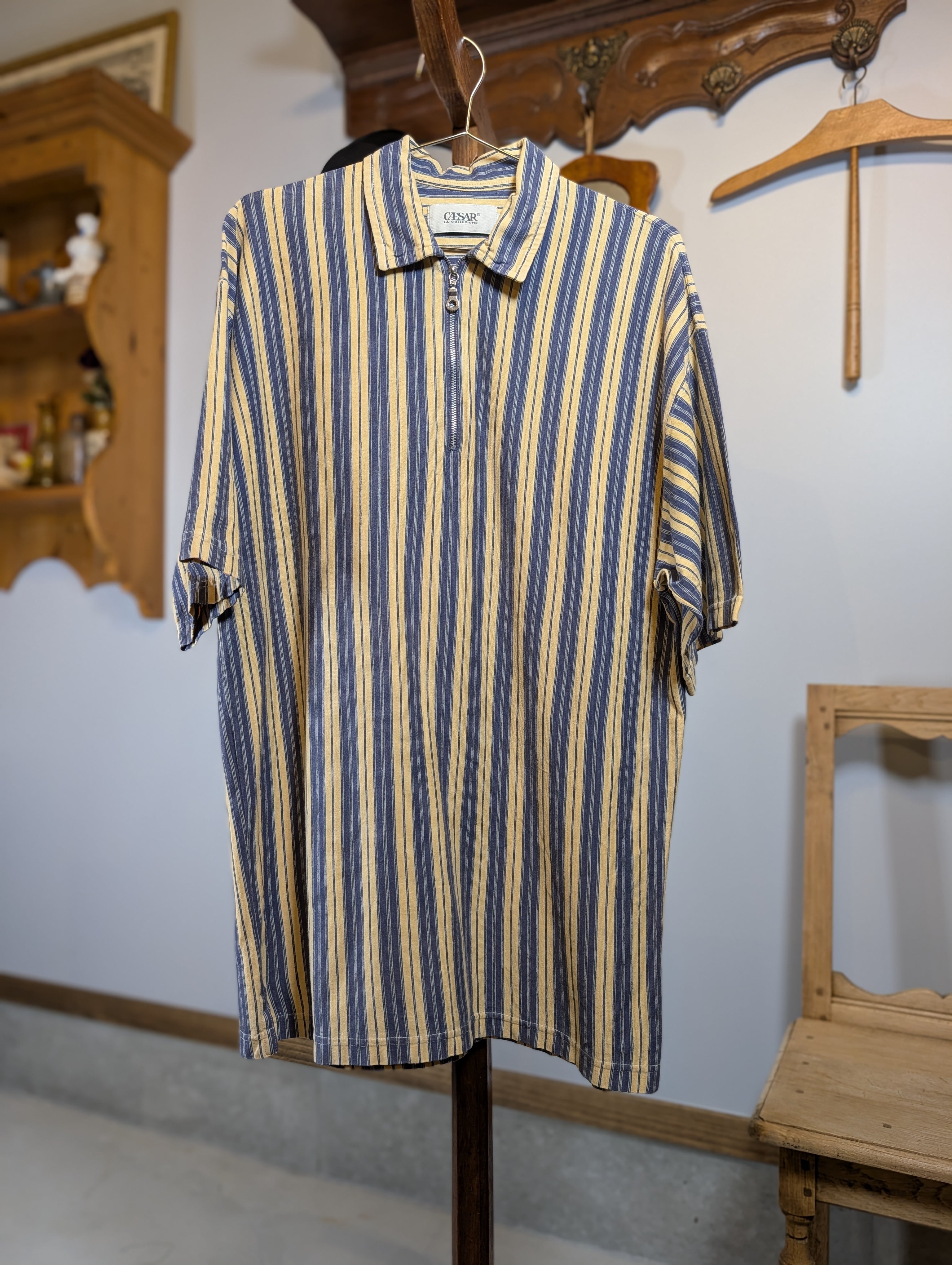 1980-90s Euro CAESAR FrontZip Shirt