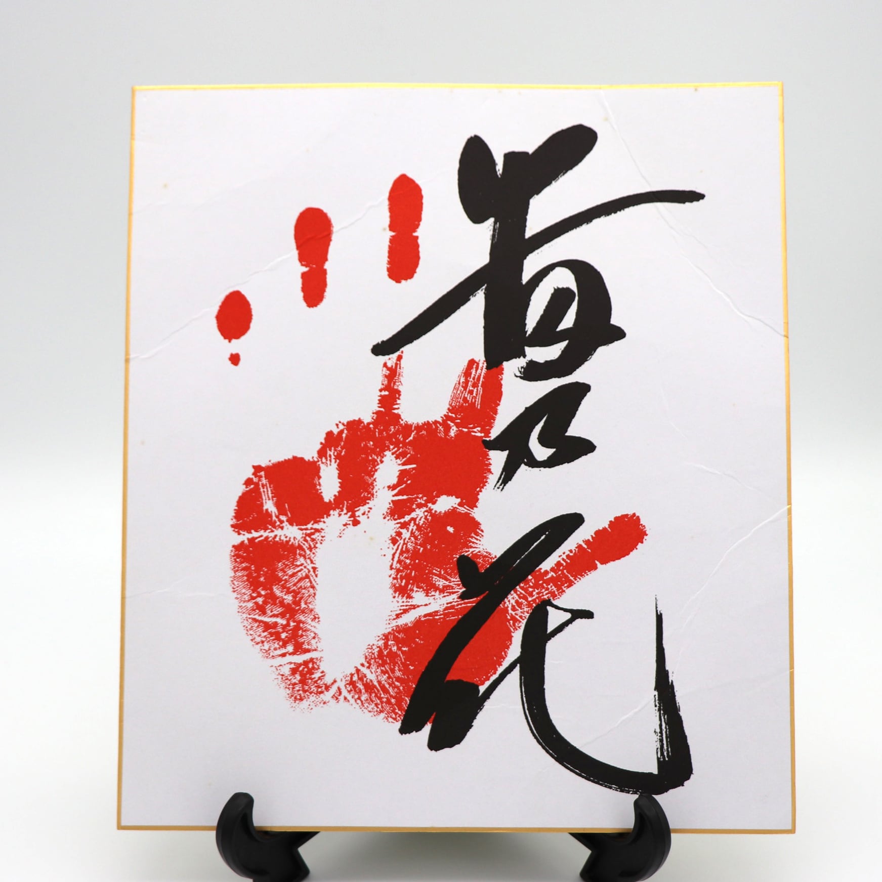 大相撲・貴乃花・手形付きサイン色紙・印刷・No.200823-58・梱包サイズ 