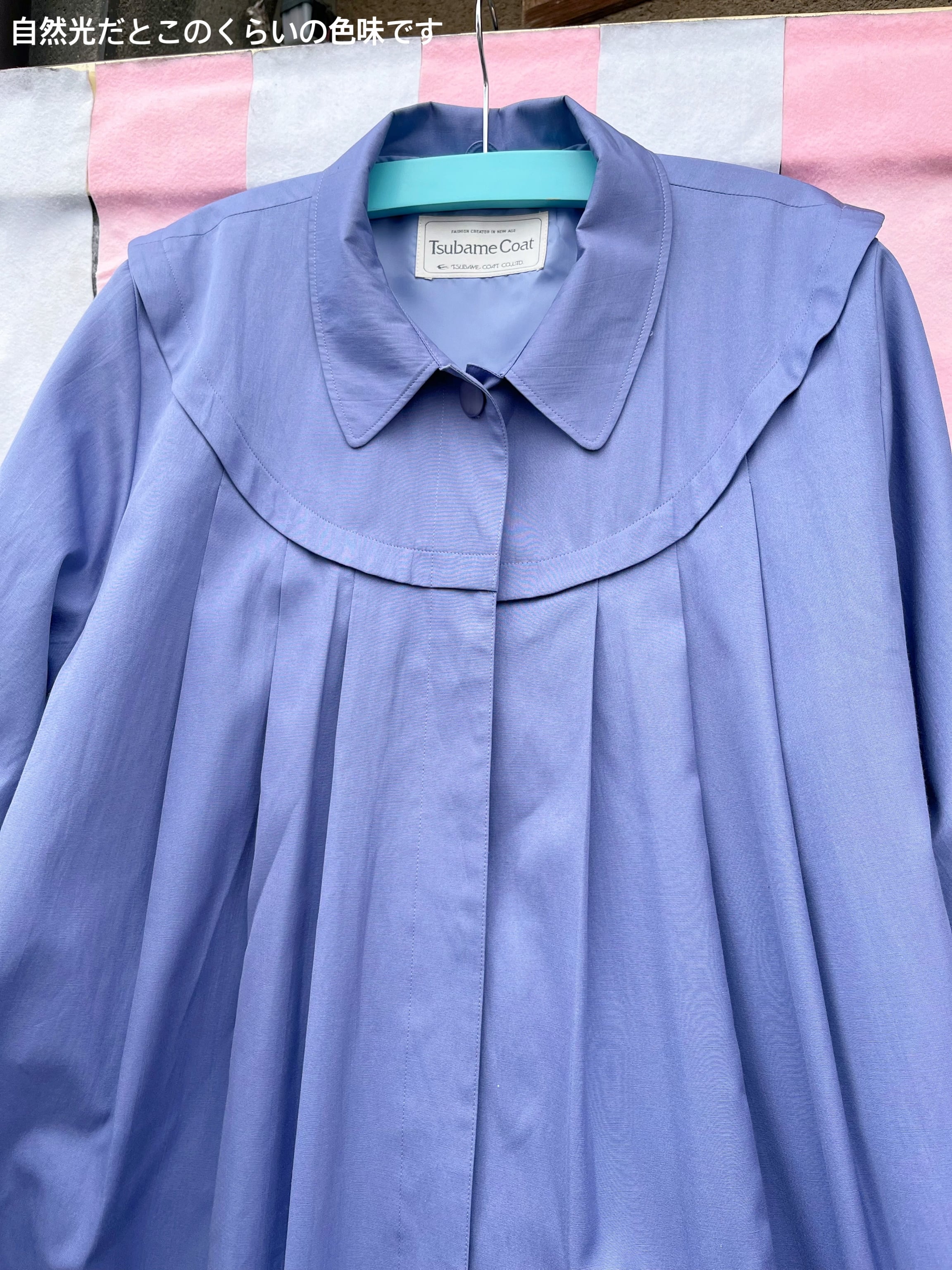 blue lavender spring coat