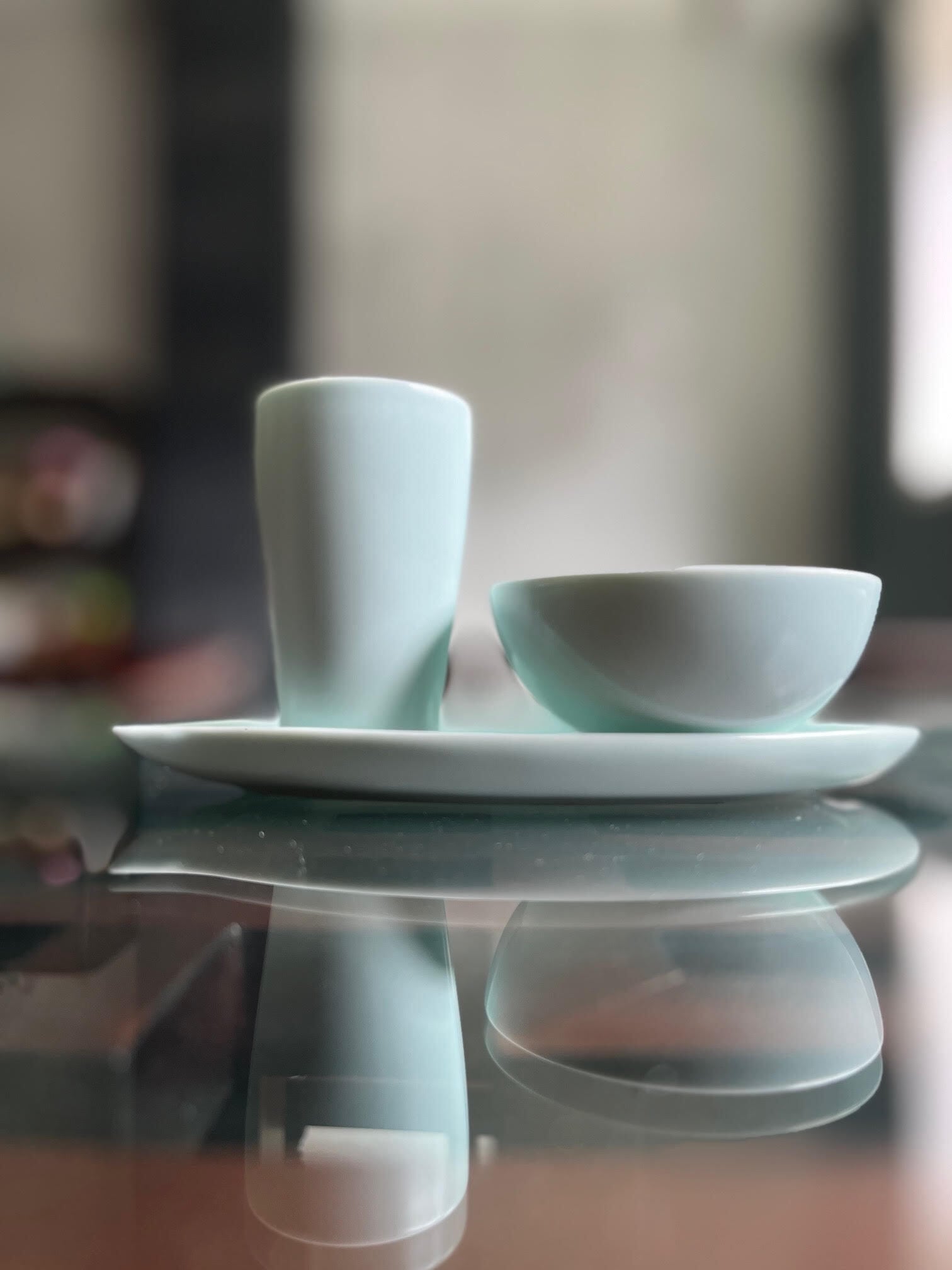 三希 茶杯（マットブルー） | 台湾茶藝館 台湾茶カフェ 狐月庵