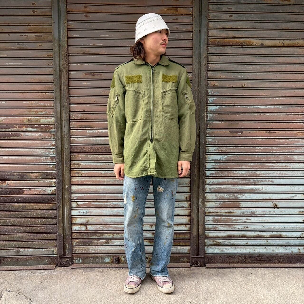 90s canadian army カナダ軍 実物 ヘリクルー シャツ ヴィンテージ