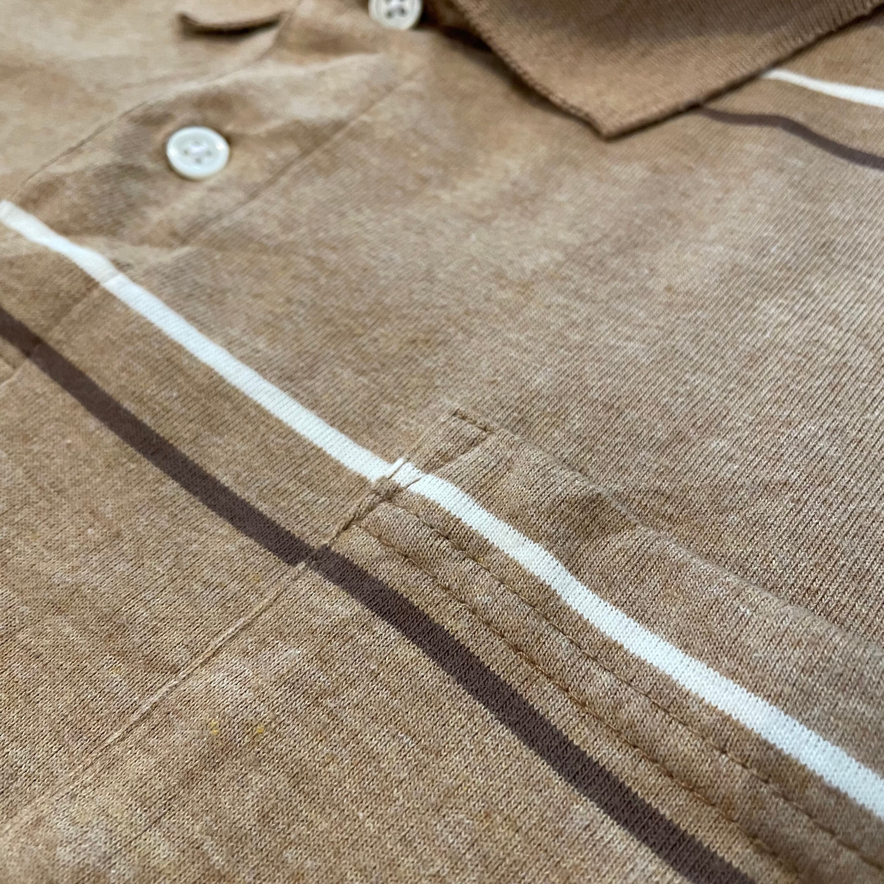 PURITAN】ビッグサイズ ポロシャツ 2XL ボーダー 胸ポケ ピューリタン