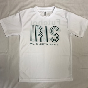 アイリス　Tシャツ（ホワイト）タイポグラフィ