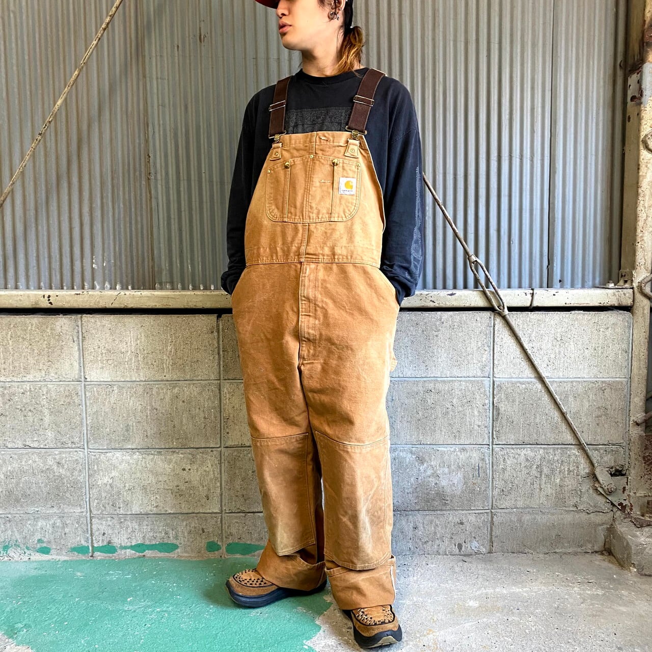 Carhartt カーハート ダック地 オーバーオール ダブルニー メンズW42 
