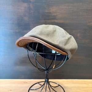 HIGHER VINTAGE DUCK × LEATHER BRIM CASQUETTE