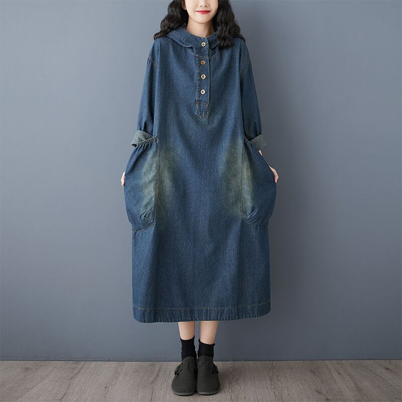 【dress】デニムカジュアルワンピース M29674