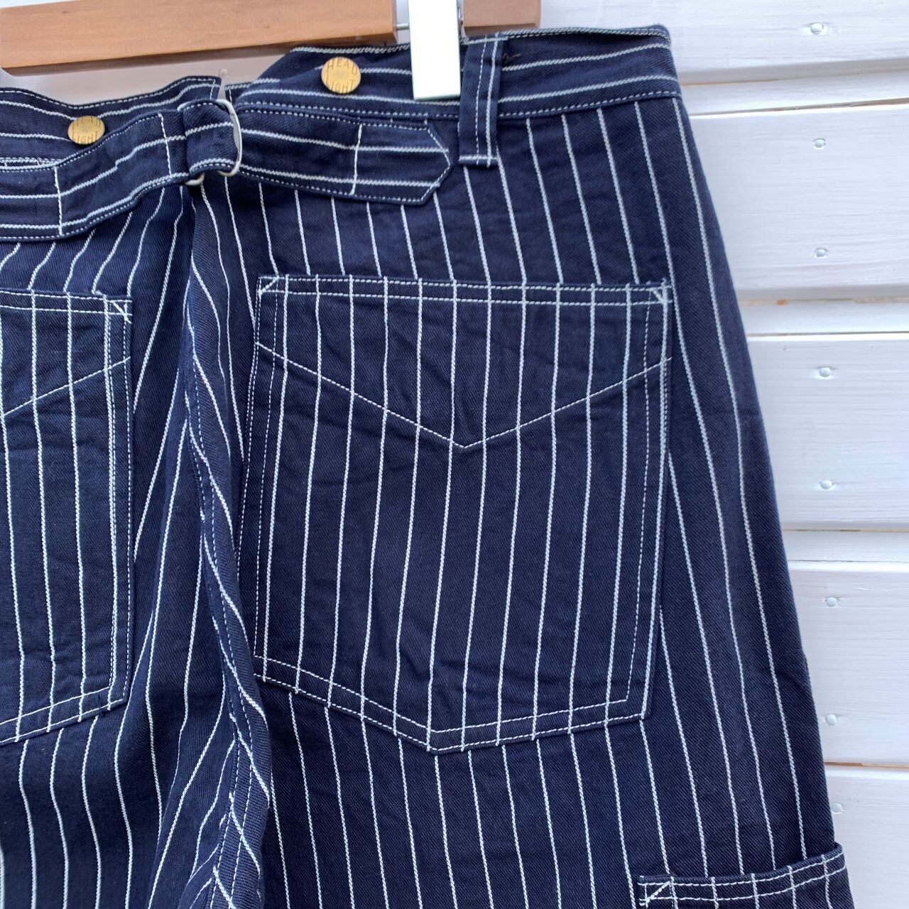 HEADLIGHT 8oz. SPECIAL WOVEN STRIPE DENIM WAIST OVERALLS | Jeans