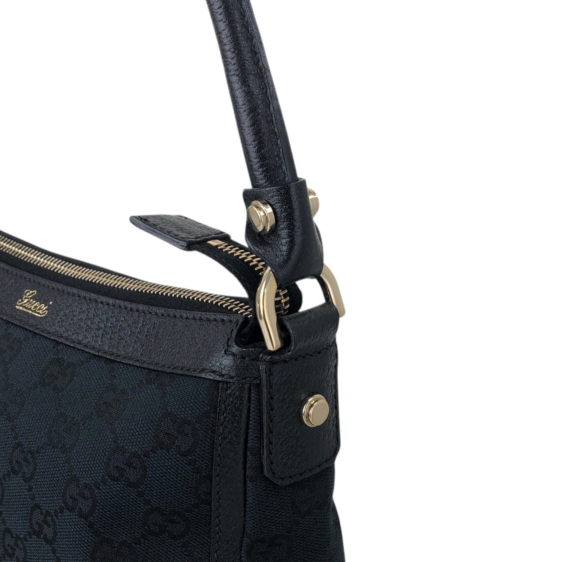 GUCCI グッチ GGキャンバス ショルダーバッグ ブラック ロゴ