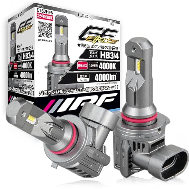 IPF ヘッドライト フォグランプ LED 車用 HB3 HB4 4000lm 4000K 温白色