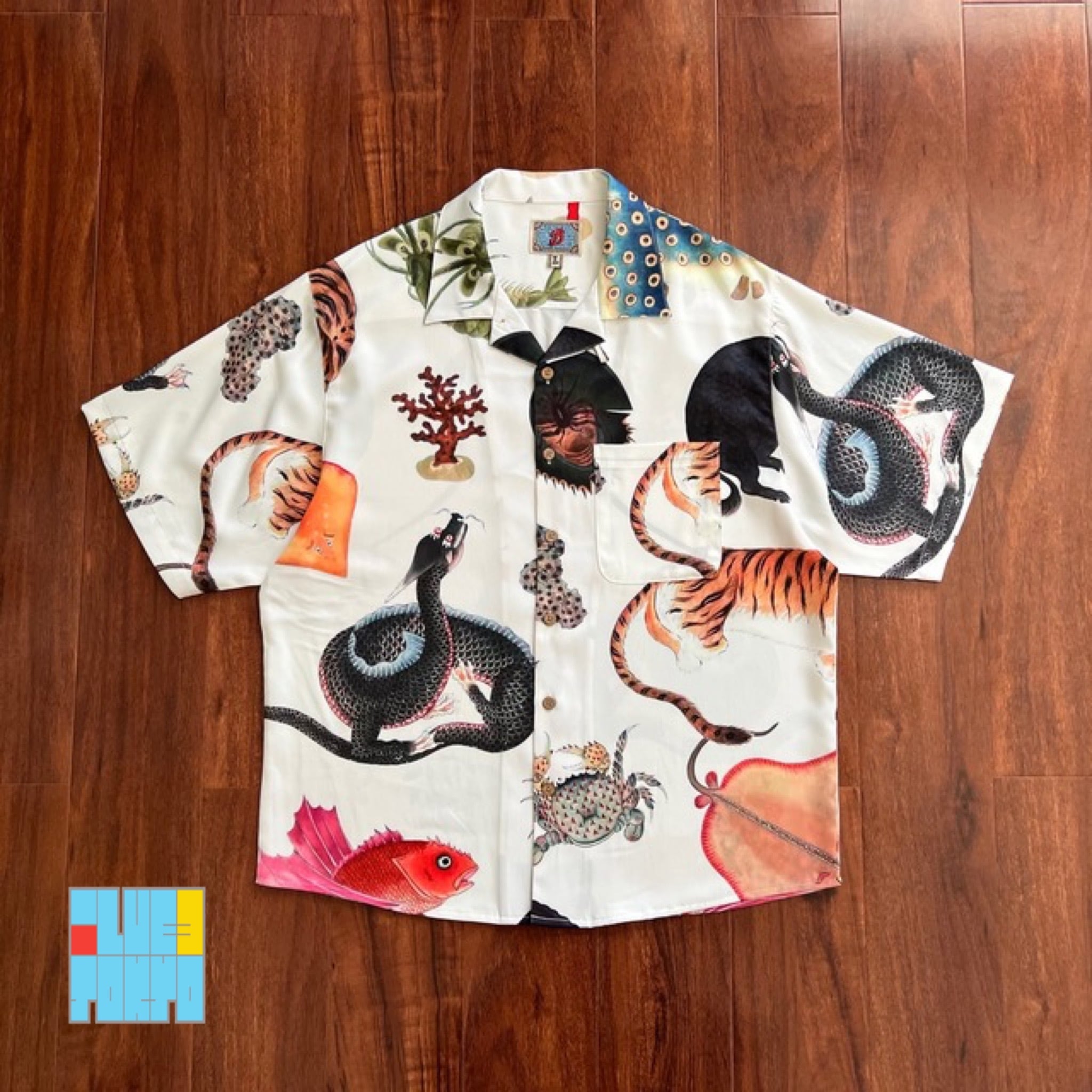 【 龍 お魚 虎 】 dragon, fish, tiger - creatures pattern short sleeve ...