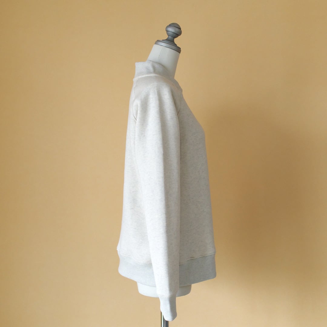 atelier naruse アトリエナルセ モックネックスウェット・オートミール