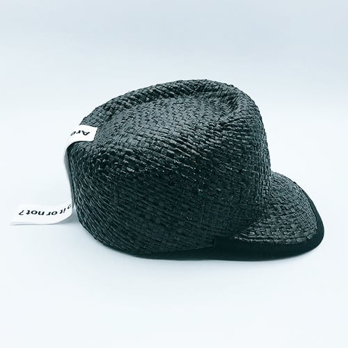 Raffia Black Cap ラフィア キャップ 黒 帽子 | gohat ／ Hats