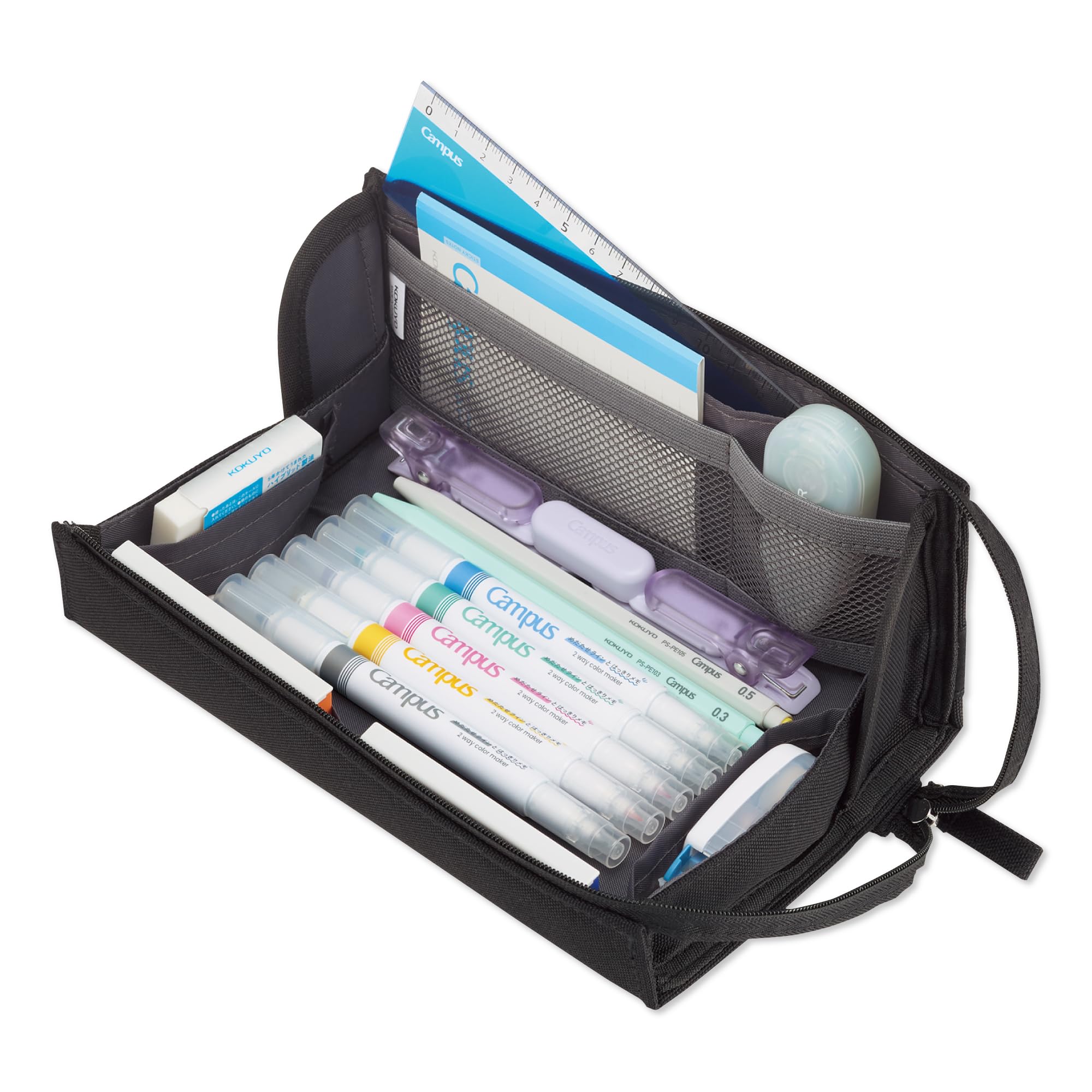 バハギア 廣瀬鐵筆堂 ペンケース クレイジーホース/オリーブ 7本差し