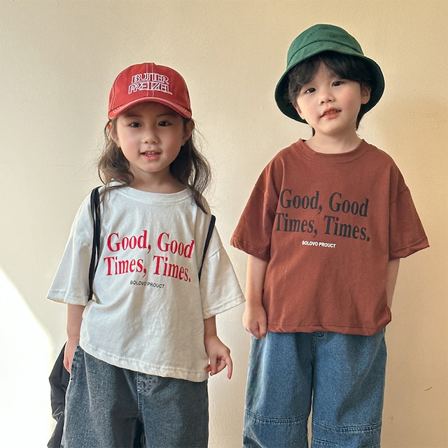 【BABY&KID】夏新作英字韓国風カジュアルTシャツ 全2色