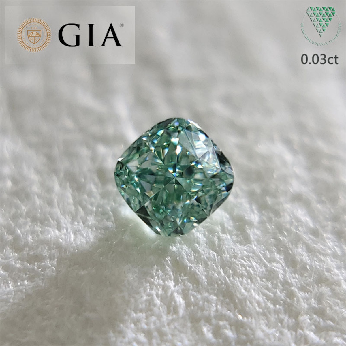 0.03 ct FANCY INTENSE GREEN GIA 天然 グリーン ダイヤモンド 
