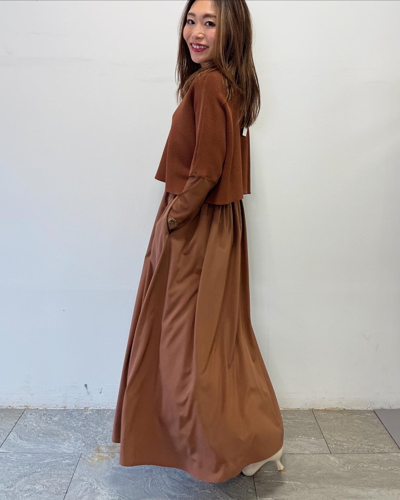 ロージー　Rosiee　R751253  ニット×布帛ドッキングOP