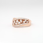 ダイヤモンドデザイン リング K18(PG) / 1.000ct