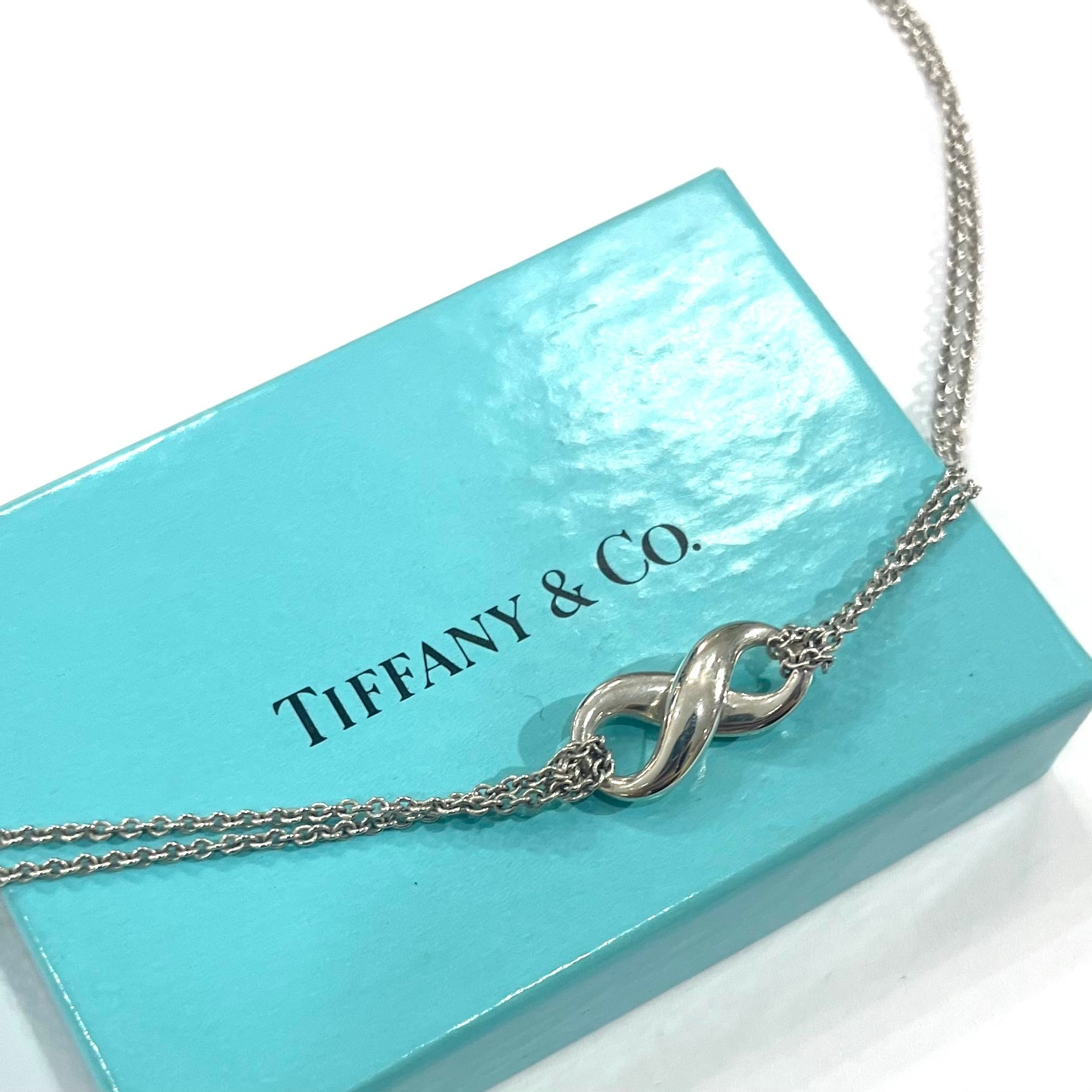 限定価格【TIFFANY&Co.】2734 ダブルチェーン 立体インフィニティ