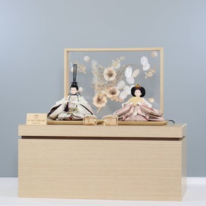 ピーカブーひな人形 ベーシックシリーズ 収納飾り 【ひな夢】 ひな人形｜雛人形｜桜｜和モダン｜アレンジフラワー屏風