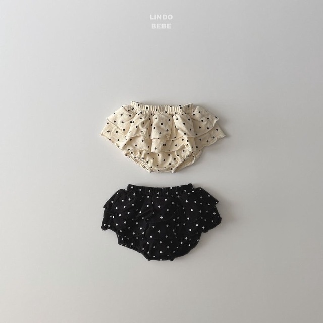 【取寄】lindo｜bebe polka dot tiered bloomer｜ベベドットキャンキャンブルマ｜1-3｜baby｜26 spring
