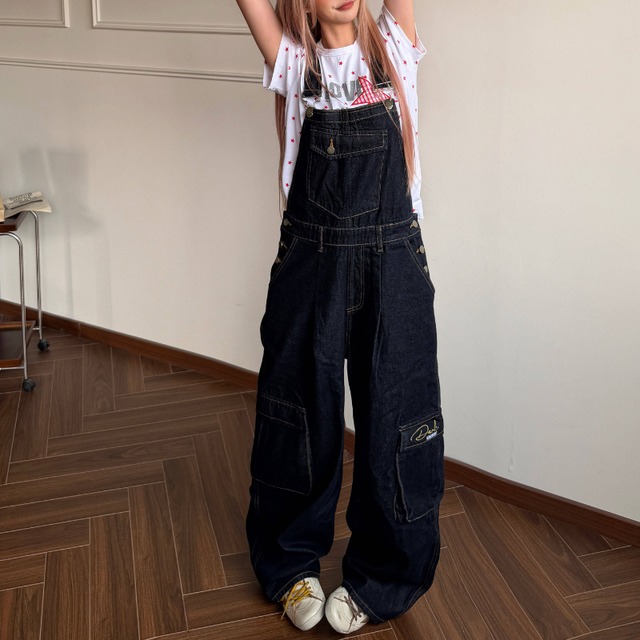 big pocket denim overalls　ビッグポケットデニムオーバーオール　J1827