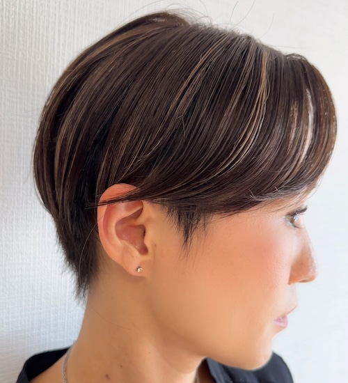 商品名: 月 ショートヘア用ヘアピース スキンレースタイプ レミー人毛100%