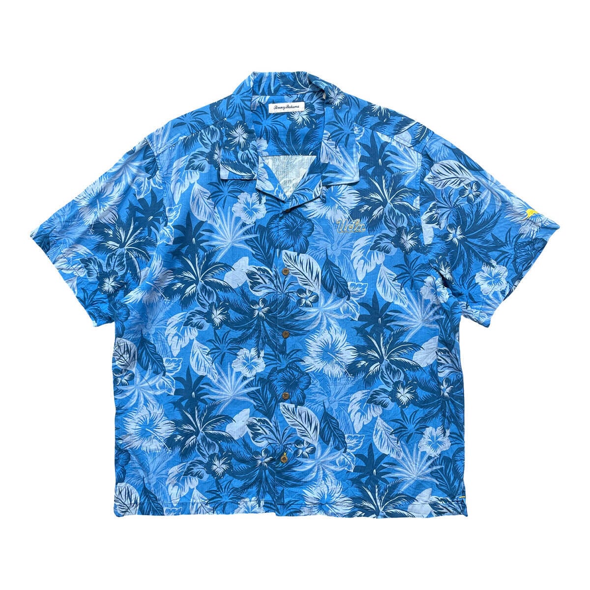 USA 古着 TOMMY BAHAMA トミーバハマ シルク 開襟 UCLA アロハシャツ