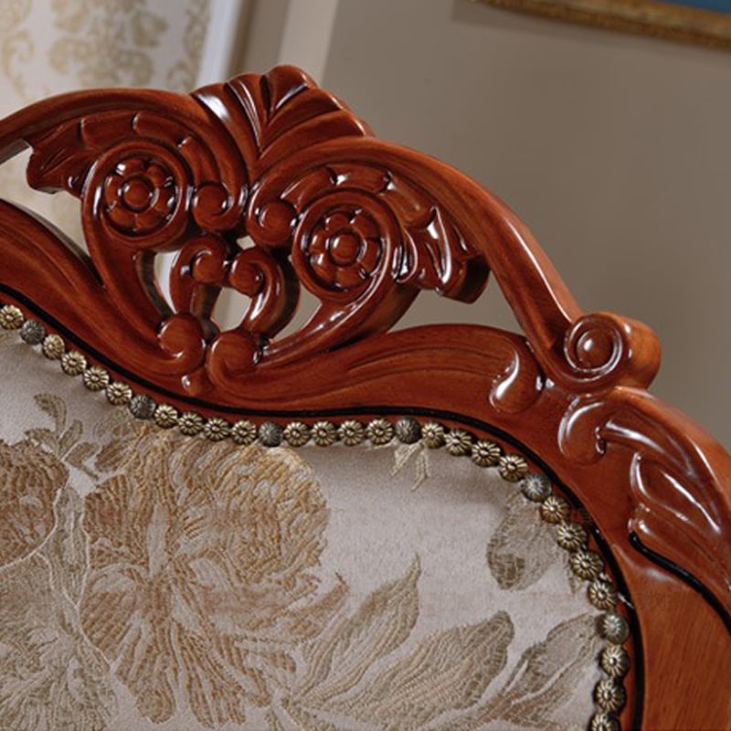 ダイニングチェア 高級感 アンティーク調 赤 ファブリック 猫脚デザイン ダイニングチェア 高級感 アンティーク調 赤 ファブリック 猫脚