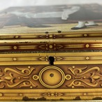 ヴィンテージ缶　お菓子缶　鍵穴あり鍵なし　ティータイム　ベルギー製 12otdz13