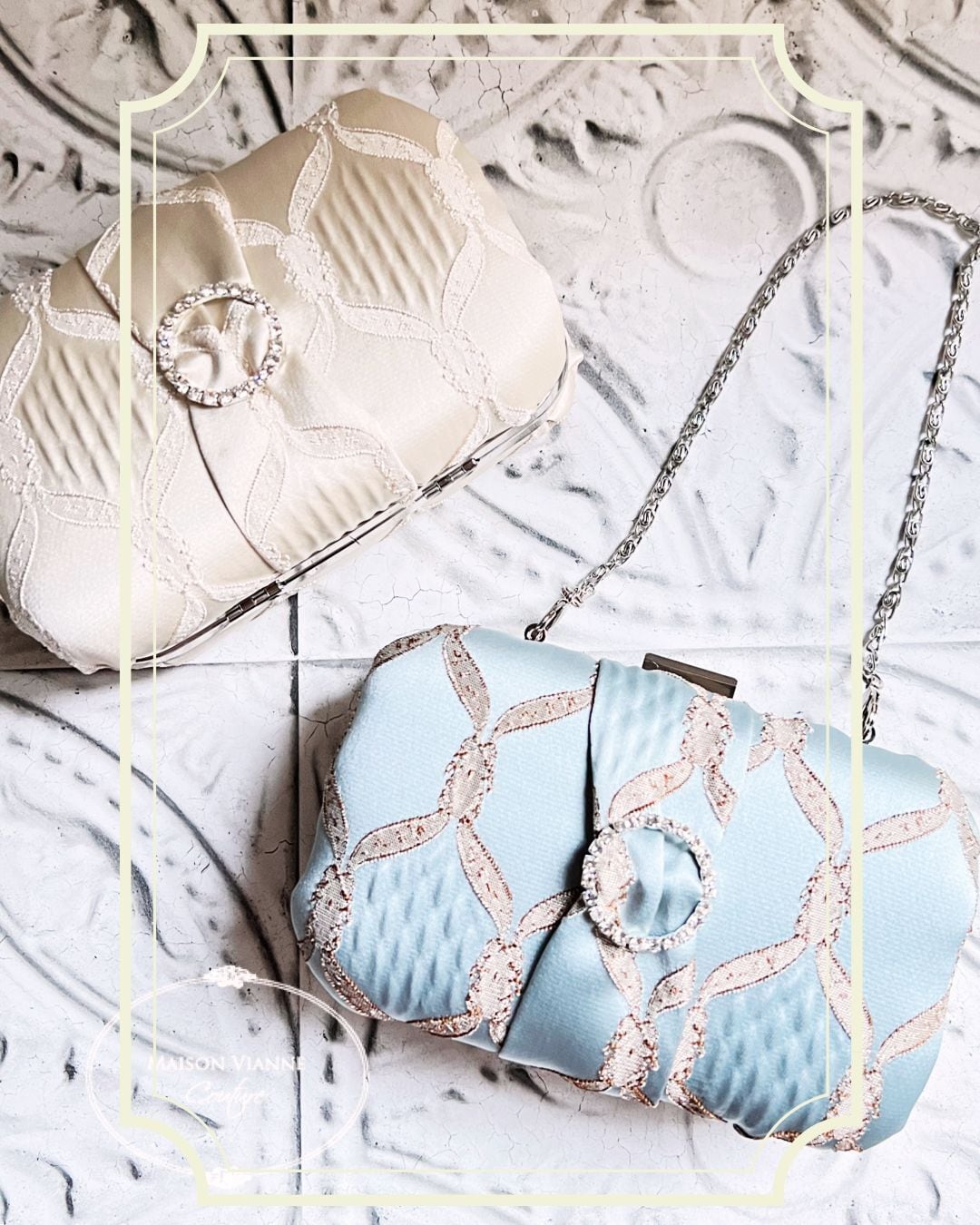 MV縫わない♪ボックスクラッチBAG 【KITセットレシピ付き】セピアブルー