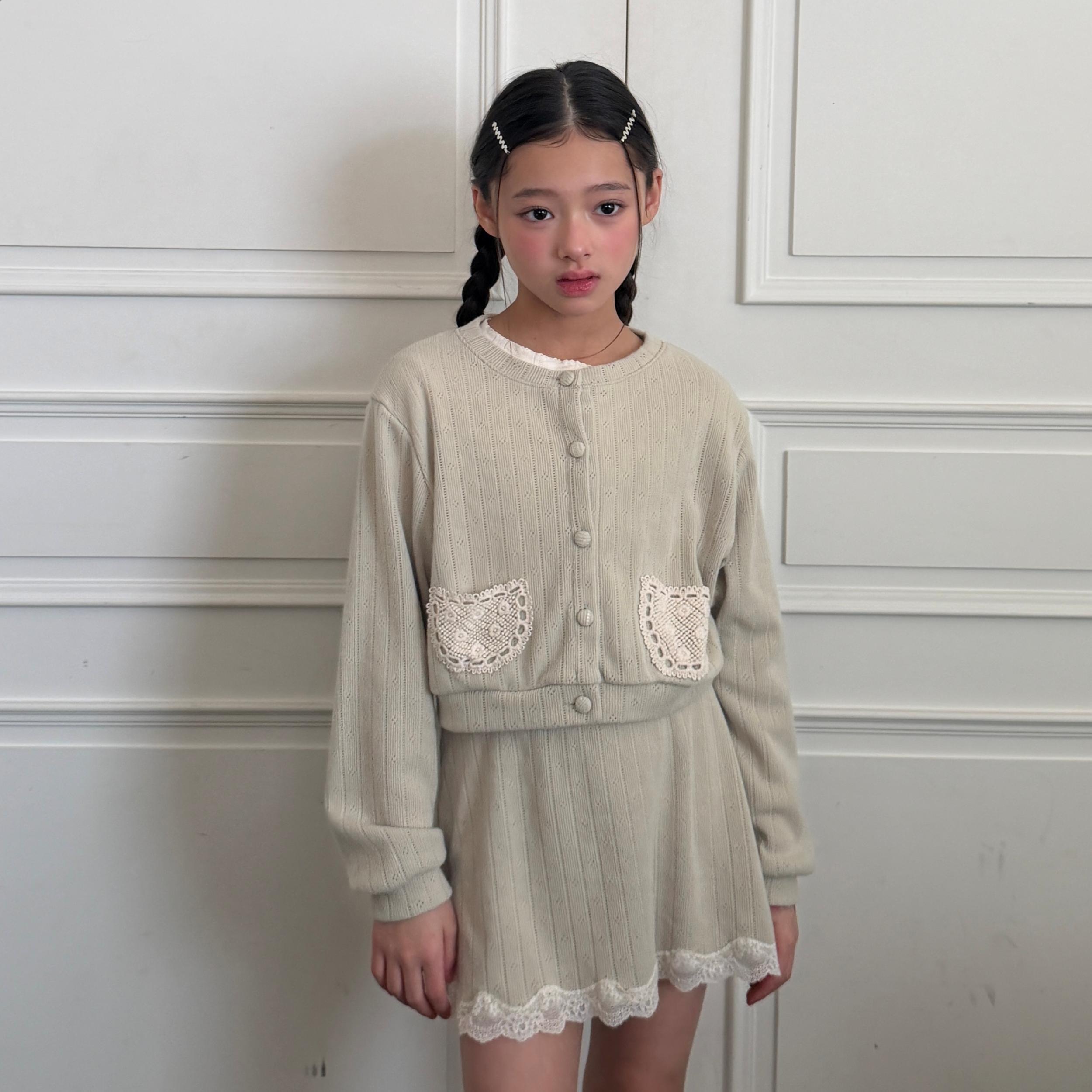 «予約»«ジュニアサイズあり»«elly molly» エミリアイレットカーディガン 3colors