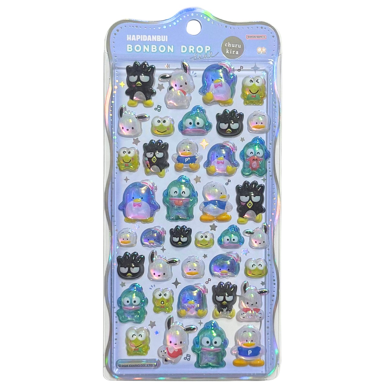 サンスター文具　サンリオchurukira ボンボンドロップシール　はぴだんぶい - 1