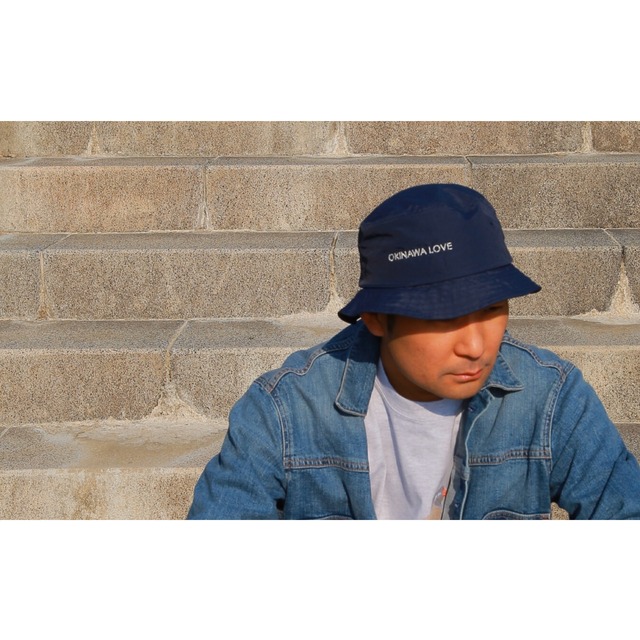 OKINAWA LOVE BUCKET HAT ( NAVY )