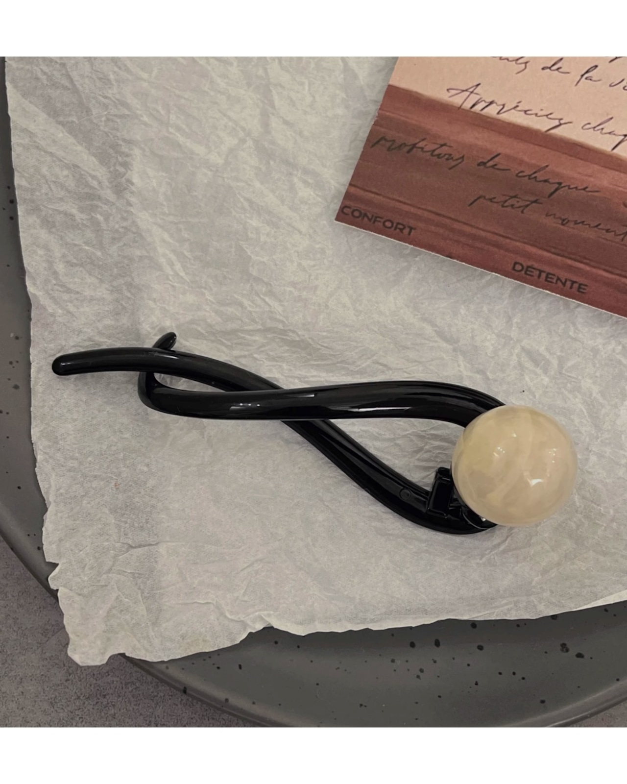 Pearl twist hair Clip L0115