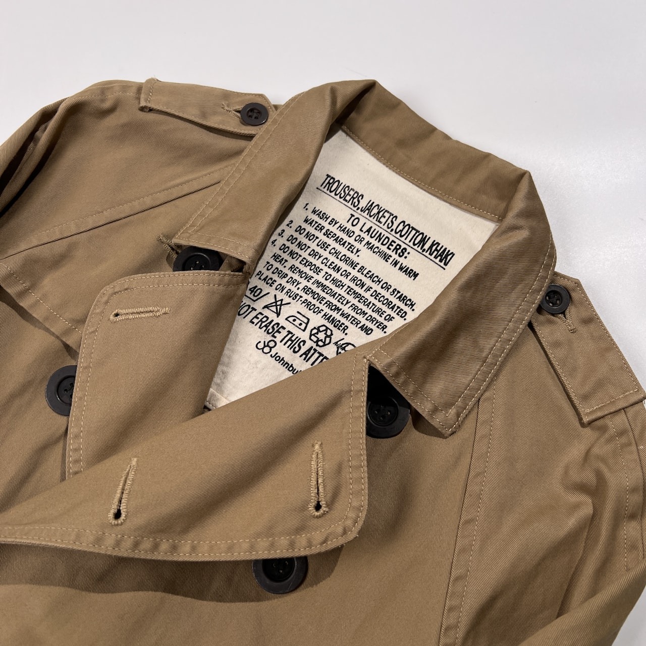 Johnbull ジョンブル トレンチコート ベルト付き サイズ M /ベージュ/スプリングコート