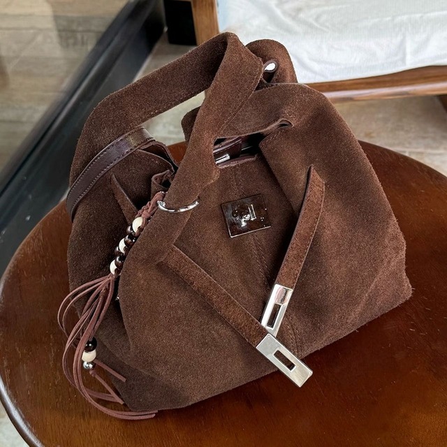 Suede tote bag(SN197)
