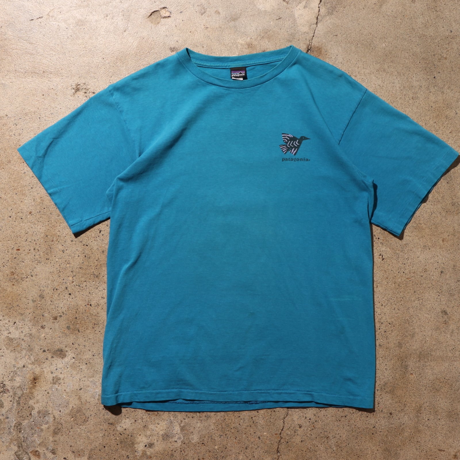 美品 M 90s 米国製 シングルステッチ patagonia パタゴニア Tシャツ 青 