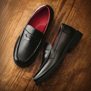 Black Split Leather Loafer / ブラック スプリット レザー シューズ ローファー