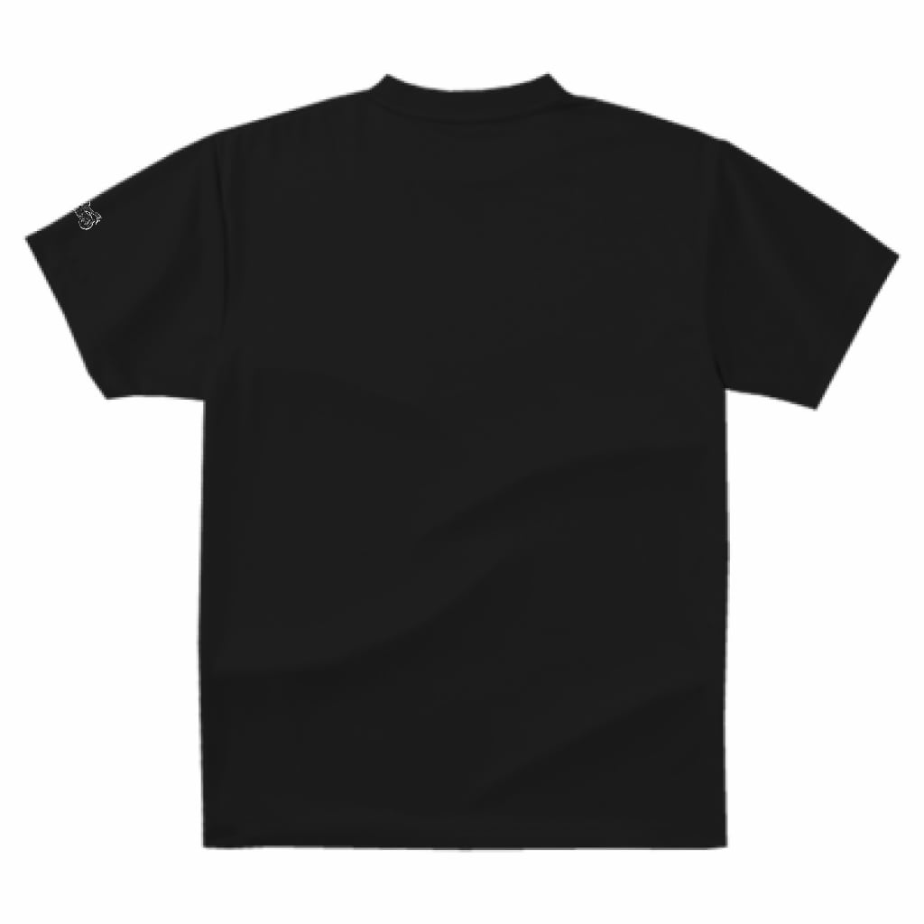 GSX-R シルエット イラスト（ロゴ・左腕・黒色）Tシャツ | ばいくでぶ～ん