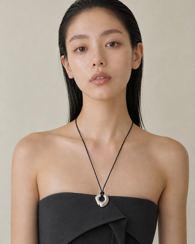 Meit loop cord necklace -Silver-【アレルギー対応】