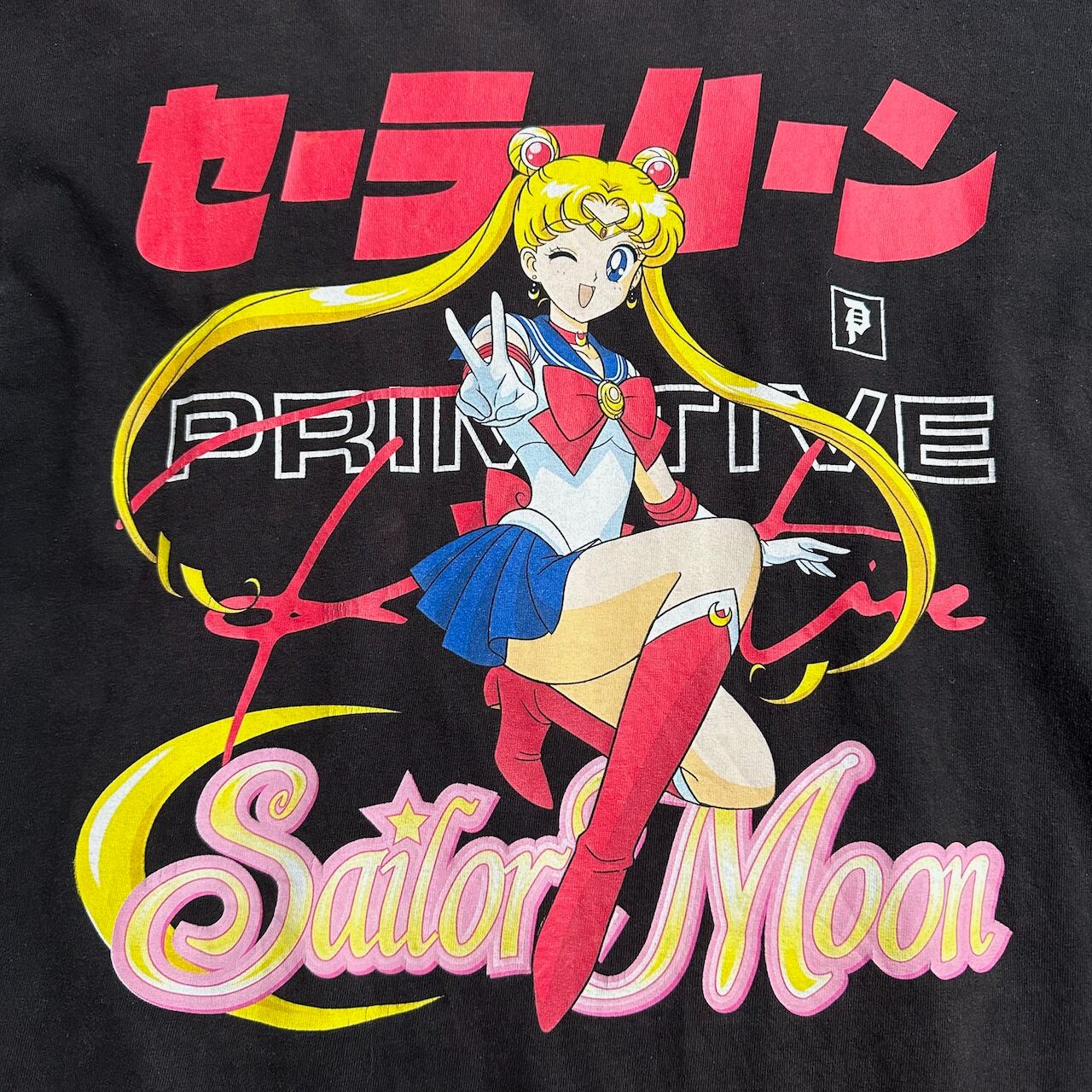 セーラームーン アニメTシャツ 半袖Tシャツ 黒 | RUFFY セーラームーン アニメTシャツ 半袖Tシャツ 黒 | RUFFY